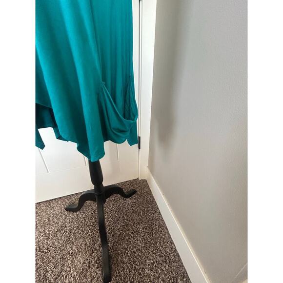 Voll Short Sleeved Side Pockets Tunic Top Teal Green Size 1X - Picture 4 of 8
